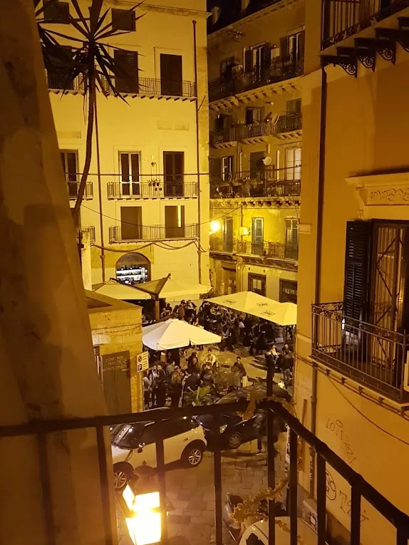 view from the balcony of the exclusive dependance hostel, in my opinion the best hostel in Palermo